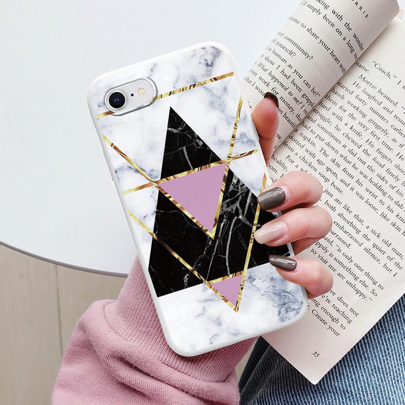 Fashion Marble Cover For iphone SE 2020 7 8 Plus Soft Protective Cases Silicone Coque Bumper Fundas For iphone 8+ SE2020 Shell