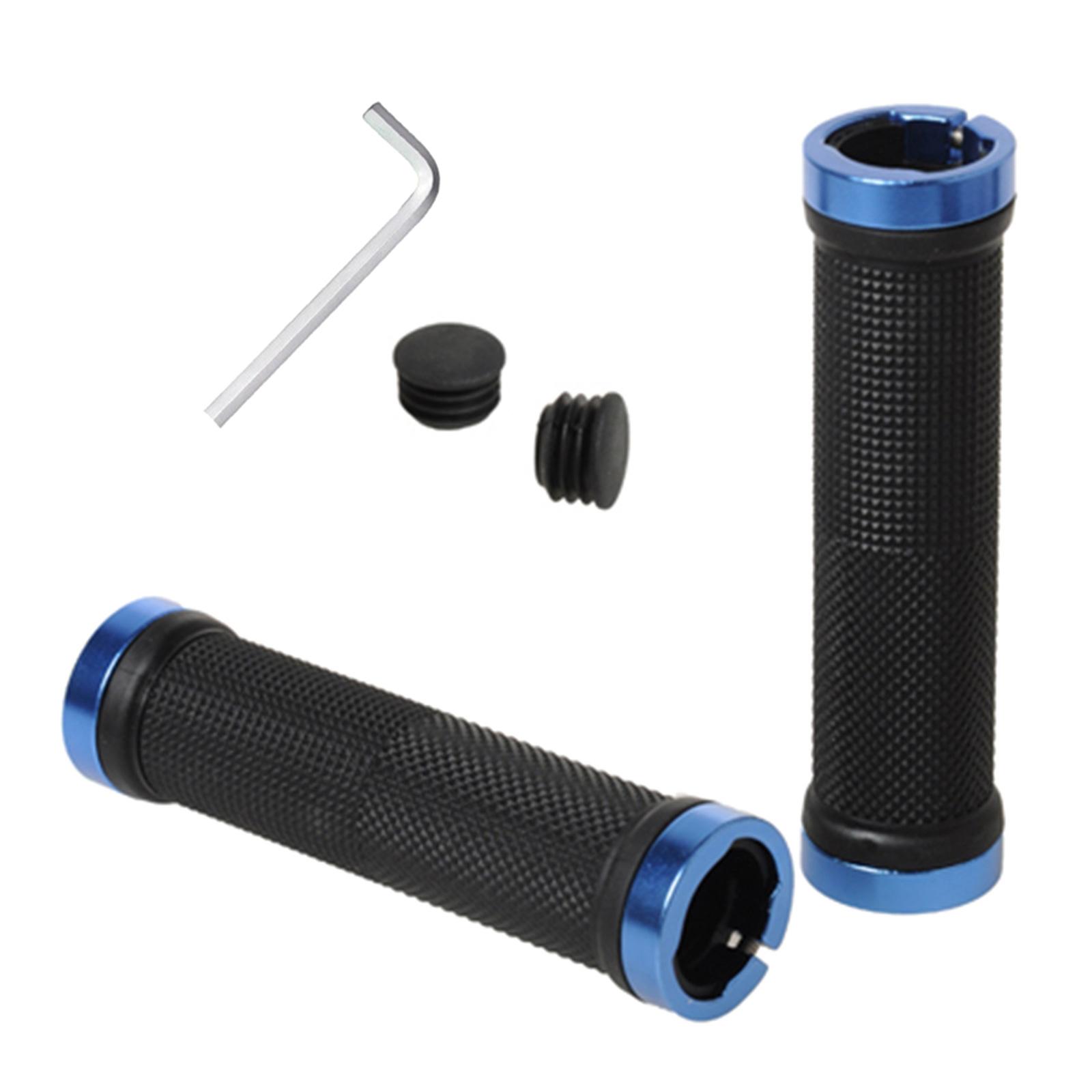 

Велосипедные ручки руля Велосипедные ручки руля для 22,2 мм Велосипедный замок Велосипедные ручки Эргономичные Нескользящие ручки руля синий