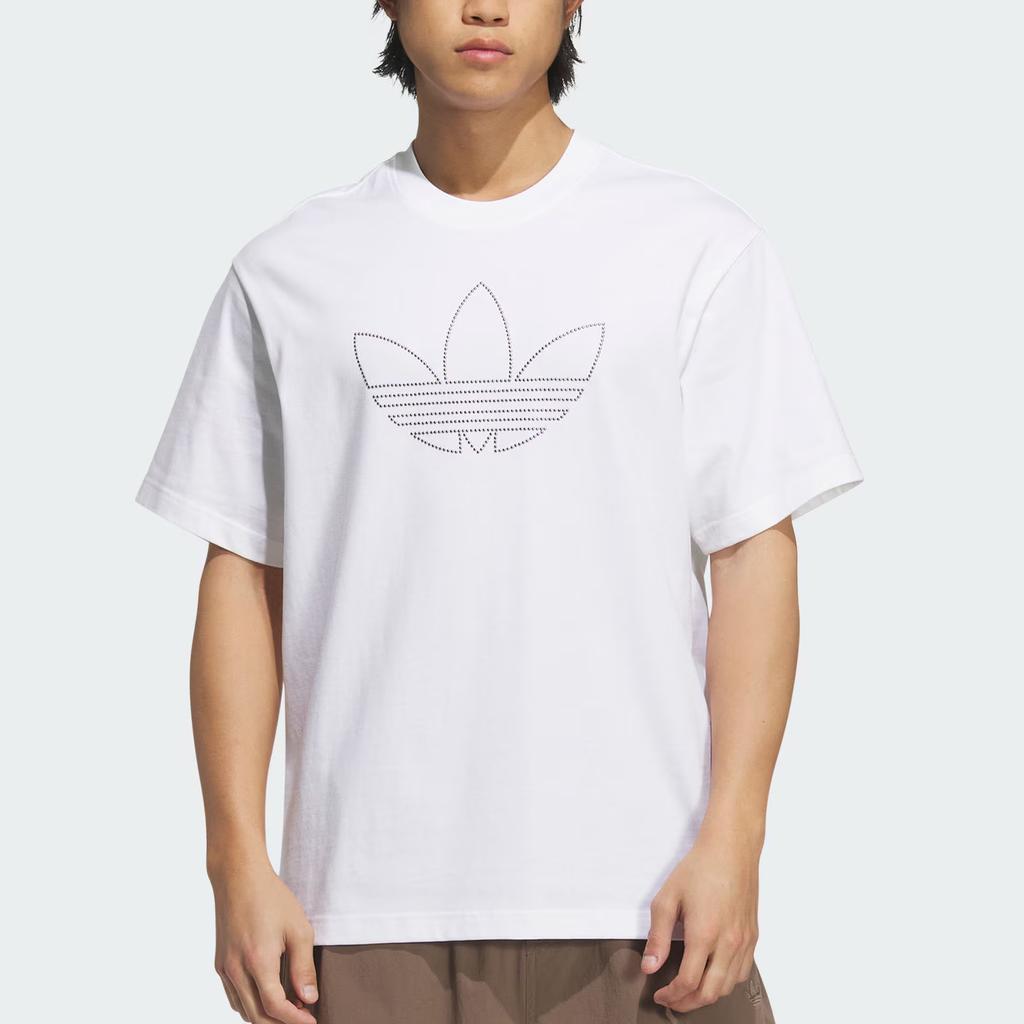 Adidas Originals Ss25 Grfx Q1 Brand Logo Round Neck Sports Short Sleeve T-Shirt Unisex Tops KE4011