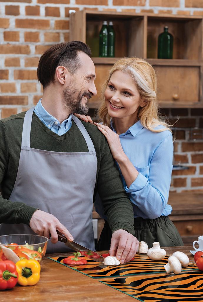 SZKLANA PŁYTA OCHRONNA NA KUCHENKĘ 90x52 TYGRYS