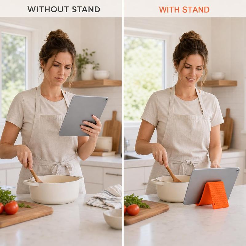 Silicone Aluminum Phone Holder Adjustable Foldable Portable Stand Non-Slip Base for Desktop Gaming Video Call Office Use