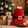 Big Velvet Santa Bag Soft Drawstring Christmas Gift Bag Extra Large Red Christmas Cloth Sack for Holiday Packaging Party Supplies