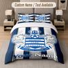 Maßgeschneidertes Bettwäscheset Queens Park Rangers FC Muster, Druck Name Text 1 Bettbezug plus 2 Kissenbezüge Heimtextilien