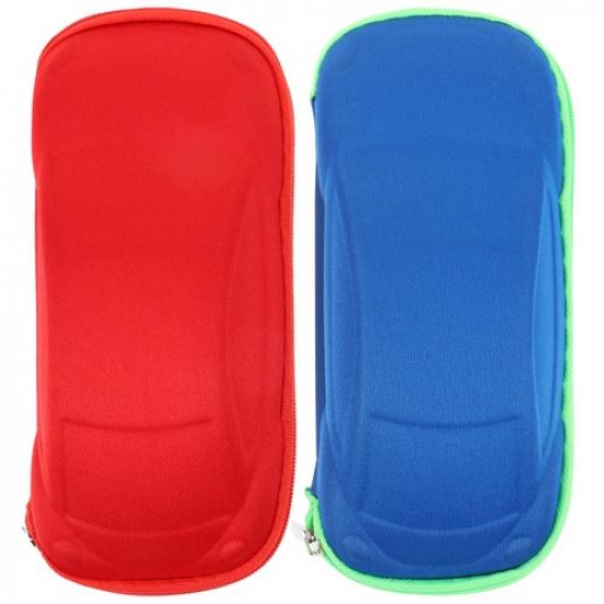 2 Pcs Cute Glasses Case Sunglasses Hard Shell with Zipper Car Shape