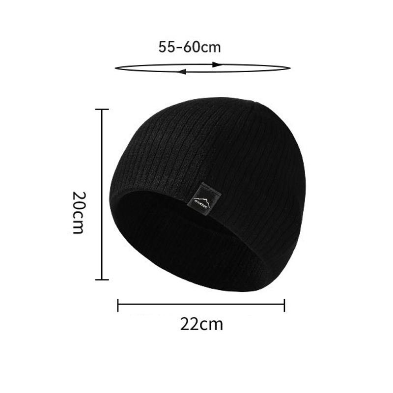 Autumn Winter Thin Knitted Hat Outdoor Men's Warm Pullover Cap Big Head Pullover Cap