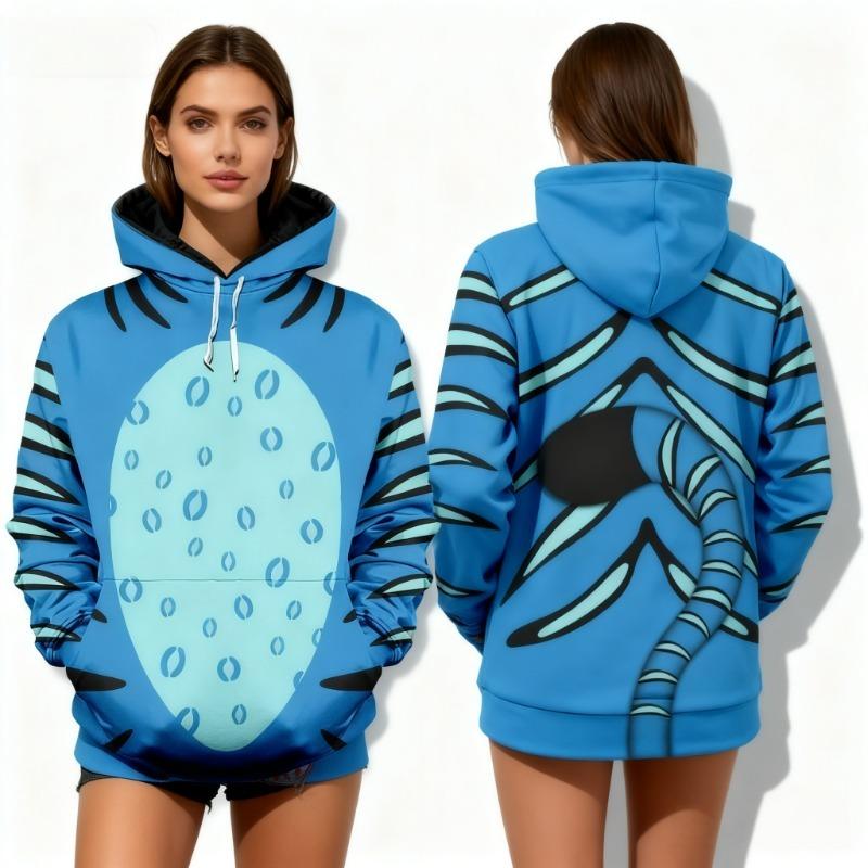 Fashion Women's Hoodies Role-playing 3D Print Girl Daily Casual Pullover Spring And Autumn Long Sleeve Sweatshirt Women's Oversized Top Clothing