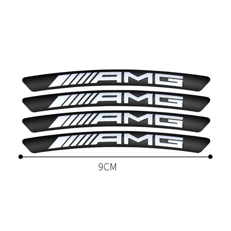 4Pcs Car Wheel Badge Sticker Emblem Decoration for Mercedes Benz W124 W205 W211 W203 W204 W168 CLA CLK CLS GLA GLC C180