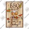 Putuo Decor BBQ Metal Sign Tin Plaque Vintage Metal Signs Iron Painting for Barbecue Bar Pub Kitchen Party Zone Wall Decor