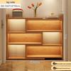 Miflame Solid Wood Wall-Mounted Bookshelf & Storage Cabinet