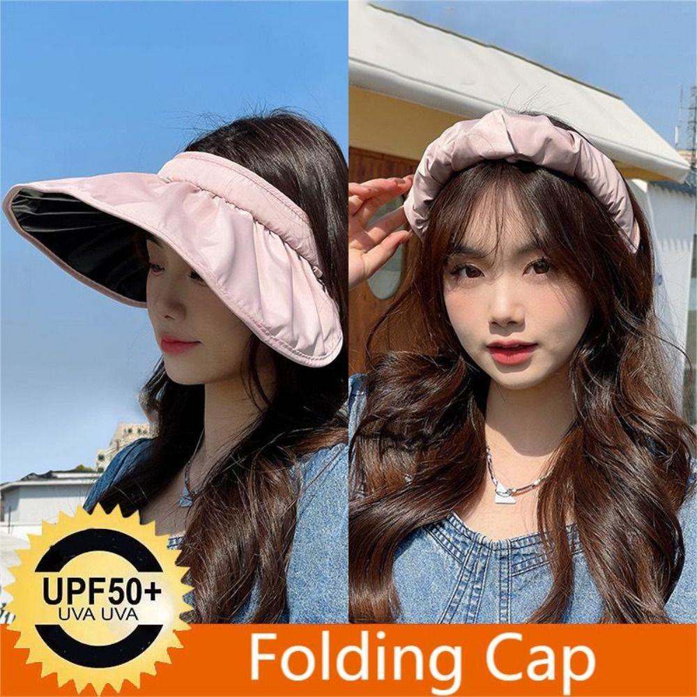 

Wide Brim Shell Sunshade Hat Soft Beach Hat Casual Sun Hat Summer рожевий