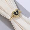 Punk Black Heart Rings for Women Personality Handmade Enamel Sun Rings Daily Wear Party Statement Accessory Retro Jewelry