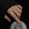 Women's Alphabet Rings: Unique Japanese and Korean Style, Plain Band, Open Design for Index Finger.