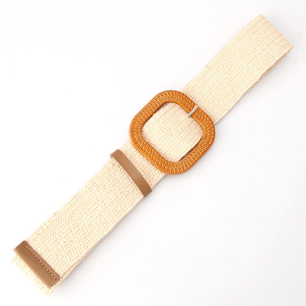 

Woven Boho Straw Weave Belt Colorful Ethnic Style Waistband Bohemian Style Belt Dress Decoration Style 14