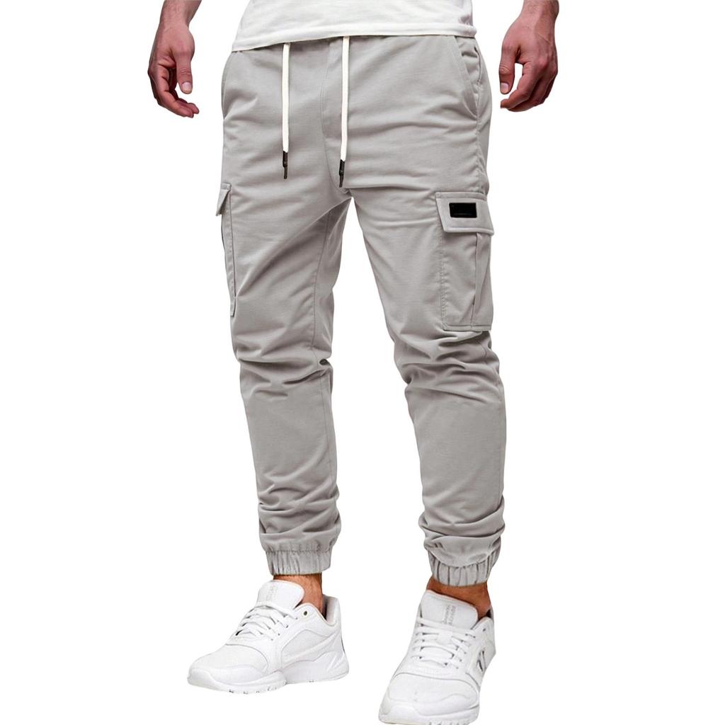 Męskie Amerykańskie Luźne High Street Rekreacyjne Sportowe Więcej Kieszeni Spodnie Robocze
