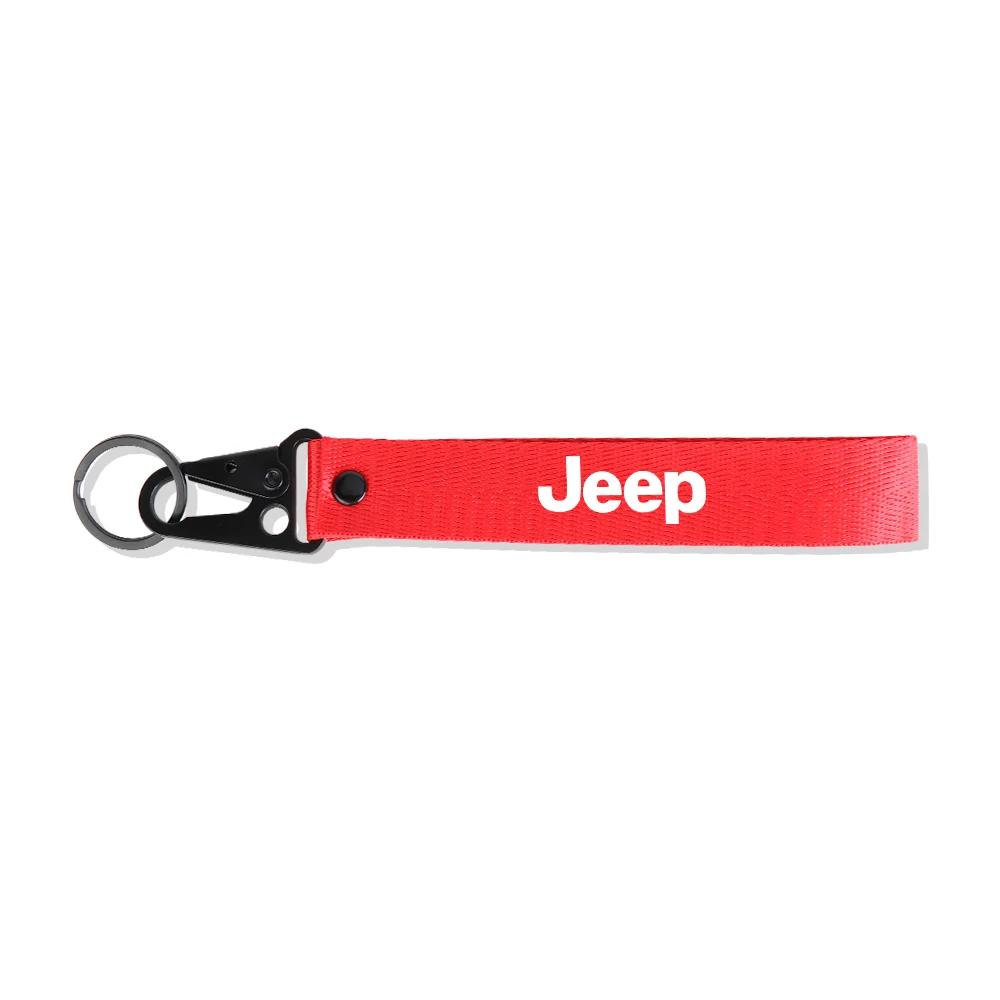 Per Chiave Auto Jeep Striscia Portachiavi in Nylon Distintivo Portachiavi Anello Portachiavi Per JEEP GrandCherokee Renegade Wrangler Compass Patriot A