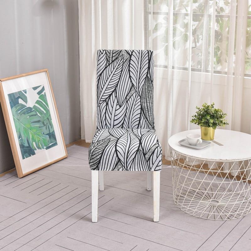 1PC Geometrischer elastischer Esszimmerstuhlbezug Stretch Sitzbezug Schonbezüge Stuhlhussen für Esszimmer Hochzeit Hotel Bankett Büro