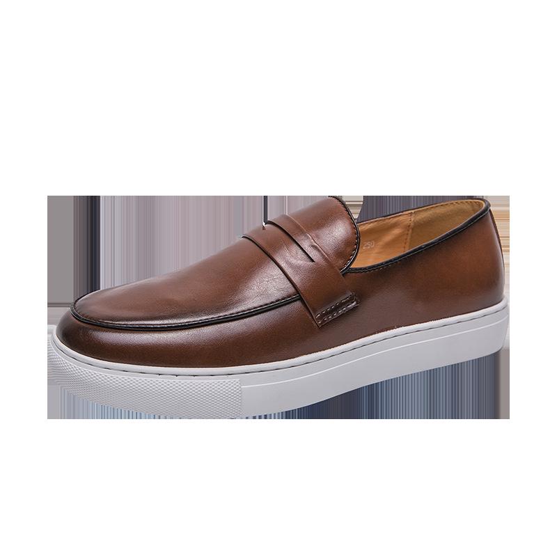 Men s Trendy British Loafers: Spring/Autumn Casual Leather Shoes 38