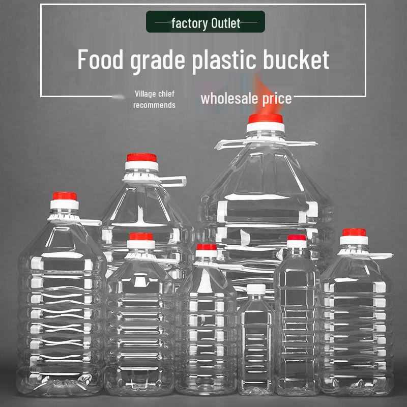 Масляный горшок объемом 5 л/10 л/20 л для хранения вина, соевого масла или байцзю - Пластиковое ведро и пустая винная бутылка.
