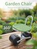 360° Drehbarer Gartenstuhl mit Rädern - Bequemer Verlängerter Kniehocker für Gartenarbeit & Outdoor-Aktivitäten