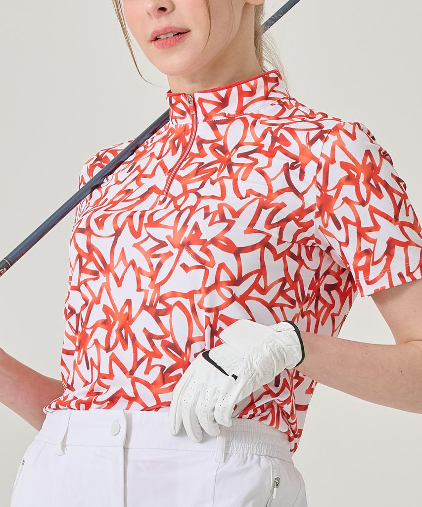 BILTMORE Kxg Women'S Summer Golfwear Flame Half-Zip T-Shirt X0Rwsh1060