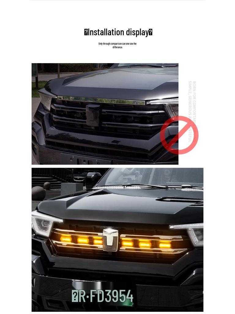 Custom Parts for 2023-2025 Tank 400hi4 Yellow LED Grille Light