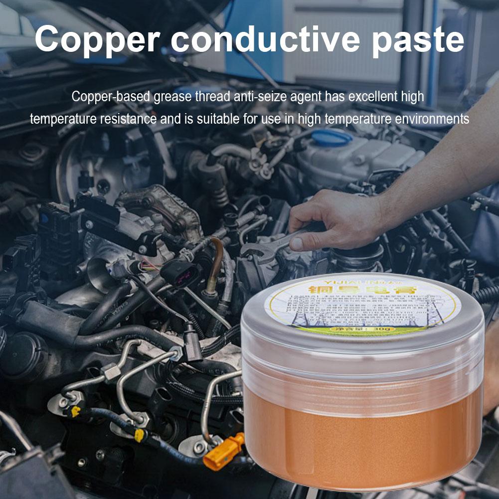 Anti-Corrosion Copper Conductive Grease High Temperature&Waterproof Lubricant 30g Automotive Wire Harness Battery Terminals