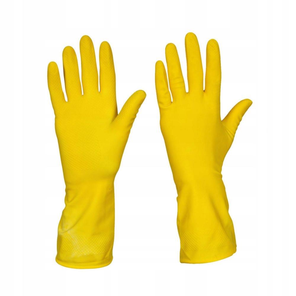 Latex Household Gloves / Yellow / Size: 9 - / Ideall Yellow - 12 Pcs