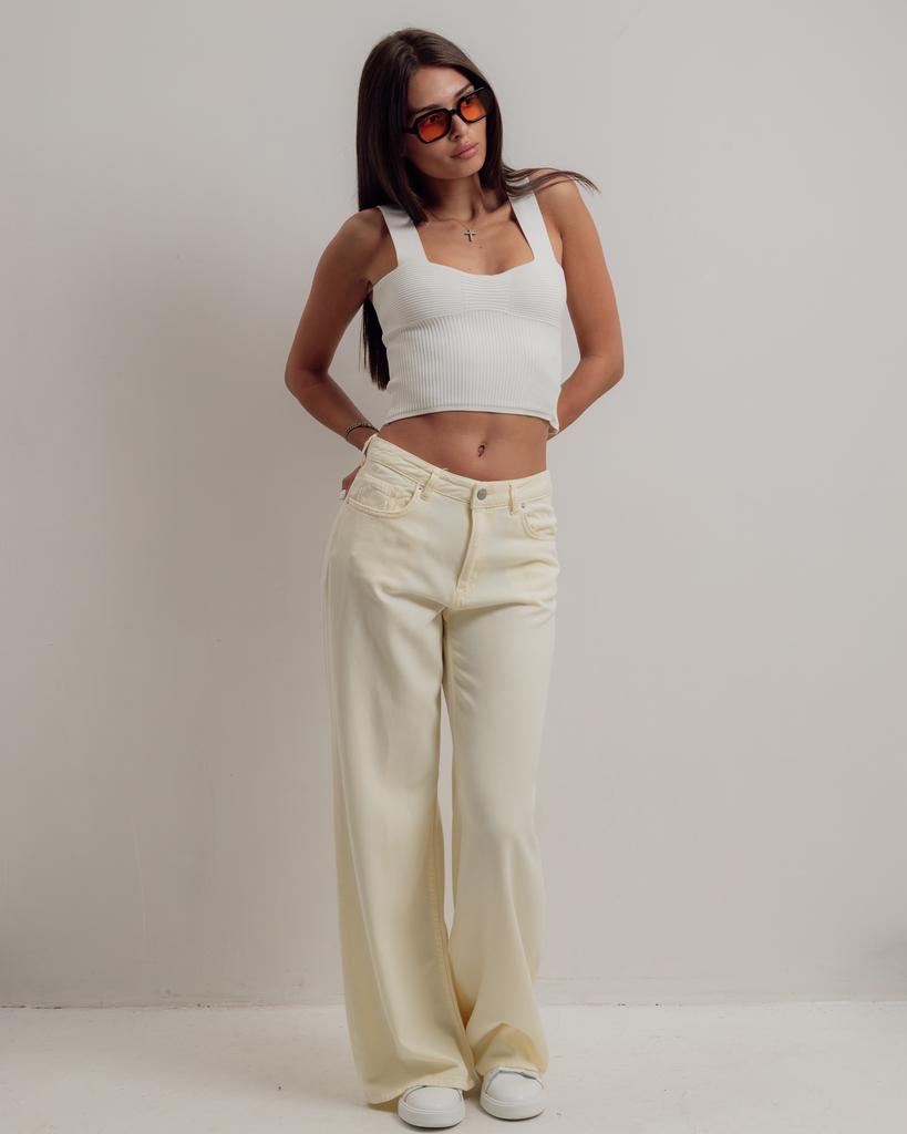 Women's Trousers Dilvin 71999 36 Yellow Cotton