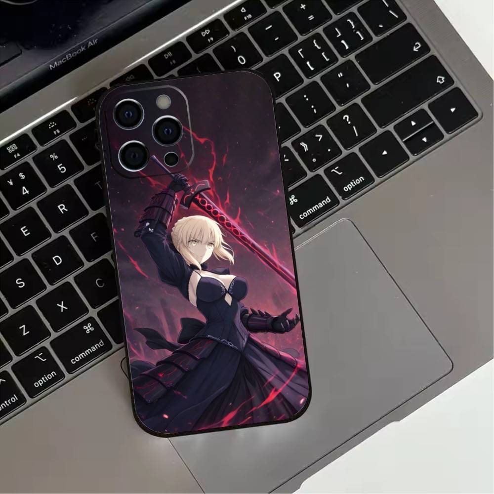 Fate Z-zero 12Stay Night Saber Phone Case  For iPhone17,16,15,14,13,12,11 Plus,Pro Max Soft Black Cover
