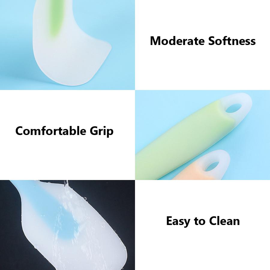 Kitchen Utensil Silicone Scraper, Heat Resistant Baking Spatula Cake Icing Smoother Mixing Tool