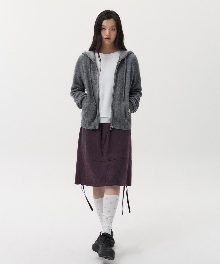 Ohesio Logo Layered Stripe Long T-Shirt, White