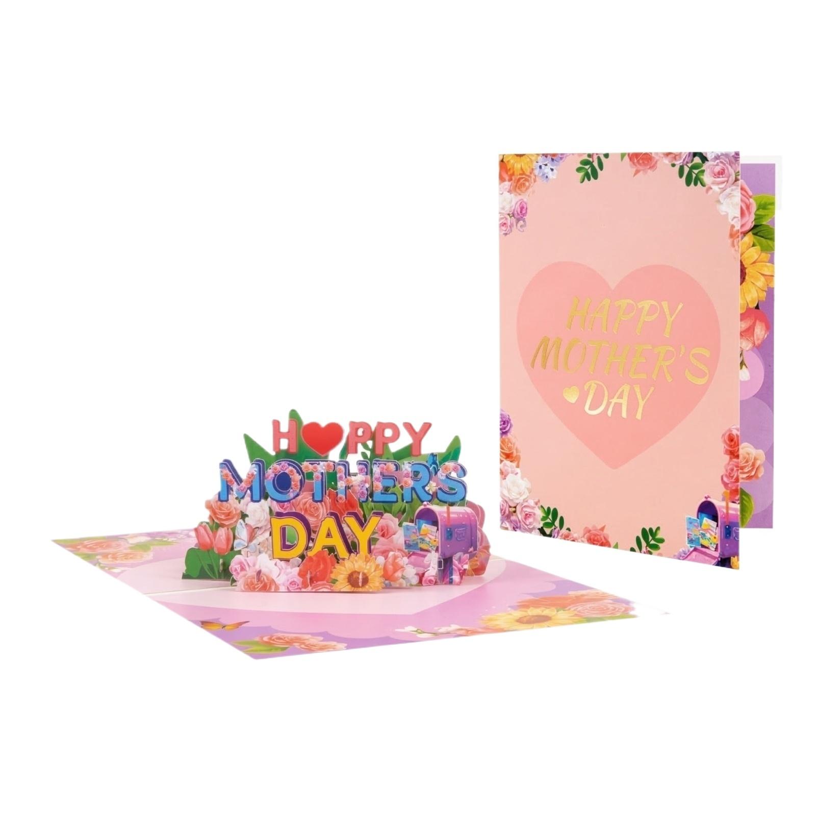 

Mother’s Day 3D -Up Greeting Card Elegant Foil Stamped Love Card For Mom