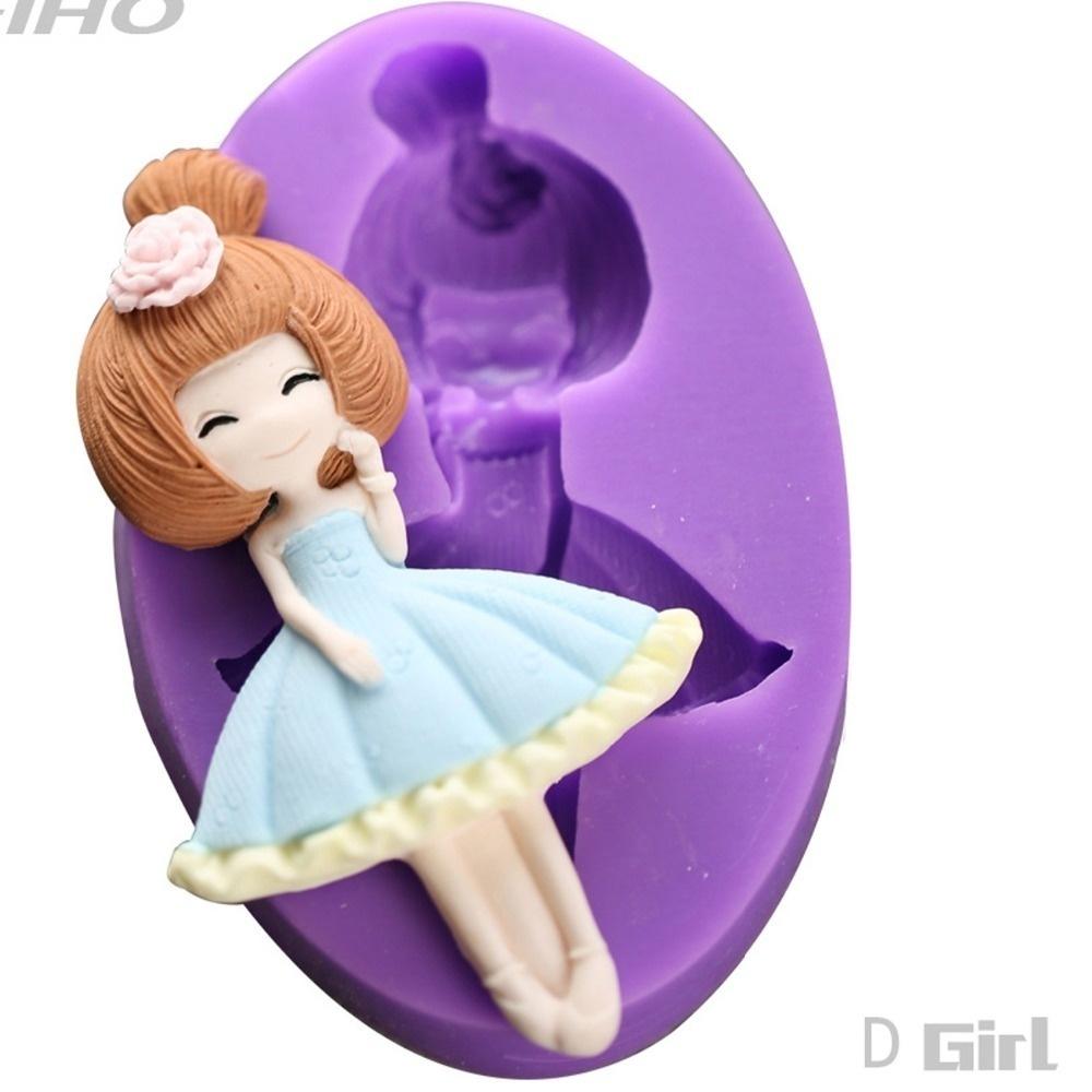 6 Style Girls Princess Silicone Fondant Cake Molds Baby Party Cake Decorating Tools Gumpaste Chocola