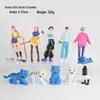 Real-life Monster Hunter Witch Squad Figures: Rumi, Mira, Zoe Desktop Ornaments