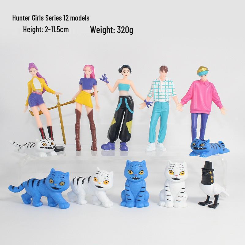 Real-life Monster Hunter Witch Squad Figures: Rumi, Mira, Zoe Desktop Ornaments