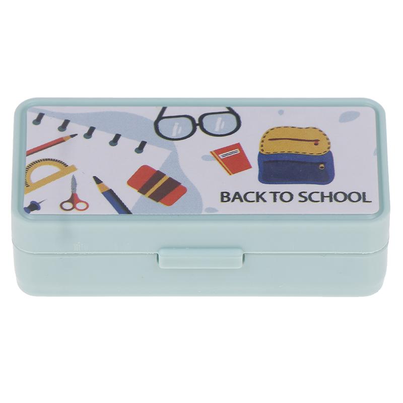 Dollhouse Miniature Stationery Pencil Case School Stationery Box Desk Ornaments Model Toys For Doll House Accessories