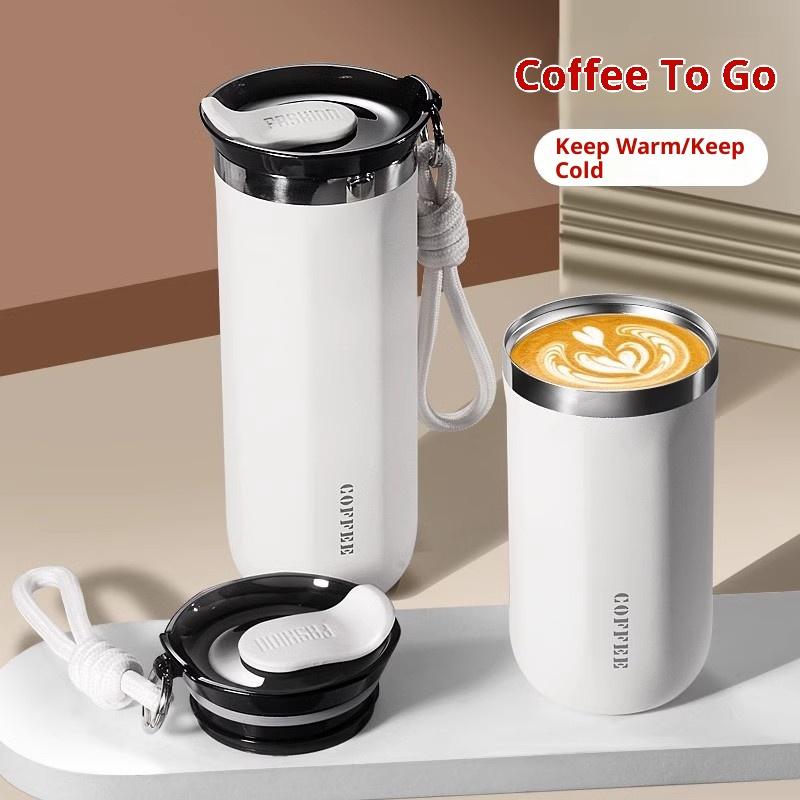 350/500Ml Stainless Steel Coffee Mug Insulated Water Cup Portable Double Wall Vacuum Flask Leak-Proof With Lid Travel Coffee Cup