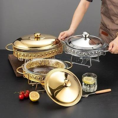 Heating Alcohol Stove Constant Temperature Stove Heat Resistant Glass Buffet Stove Hotel Restaurant Food Insulation Container