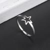 Simple Five Pointed Star Women's Ring Stainless Steel Simple Elegant Ring Accessories Couple Jewelry Gifts