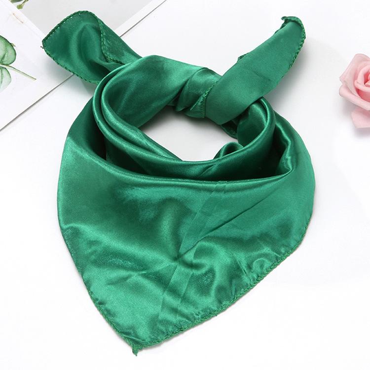 Eșarfă pătrată profesională monocromă, culoare uni, pentru spectacol, bărbați, femei, eșarfă mică de mătase, stewardesă, bancă, 50 de culori, eșarfă mică pătrată