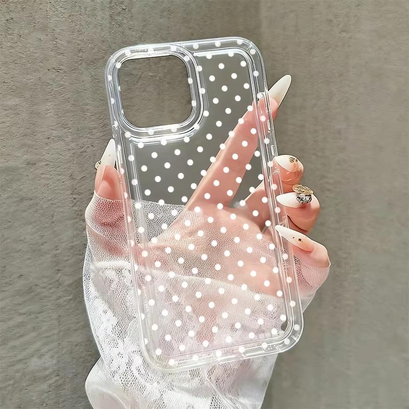 

Polka Dots Simple Design Phone Case For iPhone 17 Pro Max 16 15 Pro 14 13 12 11 XR XS 17Air 16 Plus 16E Clear Bumper Cover iPhone 16 Pro Max