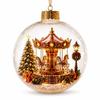 LED-beleuchtetes 3D-Pinguin-Schneekugel-Ornament Weihnachtsbaumschmuck Heim-Feiertagsdekoration