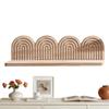 Boho Style Wooden Wall Mounted Storage Rack Display Shelves Bohemian Farmhouse Storage Shelf For Bathroom Bedroom