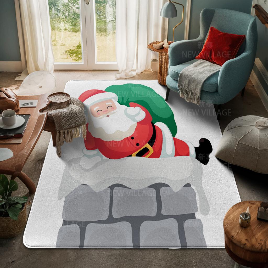 Hauseingangsteppich Fußmatte Haustür Wohnzimmer Bad Fuß Badezimmer rutschfest wasserabsorbierend Teppiche Bad Frohe Weihnachten Winter