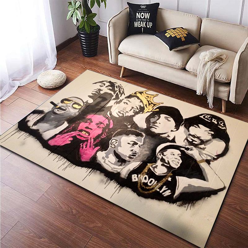 Hip-hop HD Printed  Area Large Rug ,Carpet for Living Room Bedroom Sofa Decoration, Non-slip Floor Mats Dropshipping Alfombras