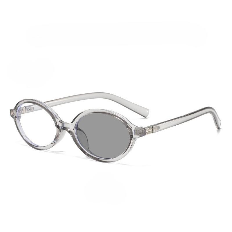 Retro Oval Frame Photochromic Reading Glasses Women Plus Diopter Eyewear Fashion Anti-Blue Light Prescription Sun Shades Glasses
