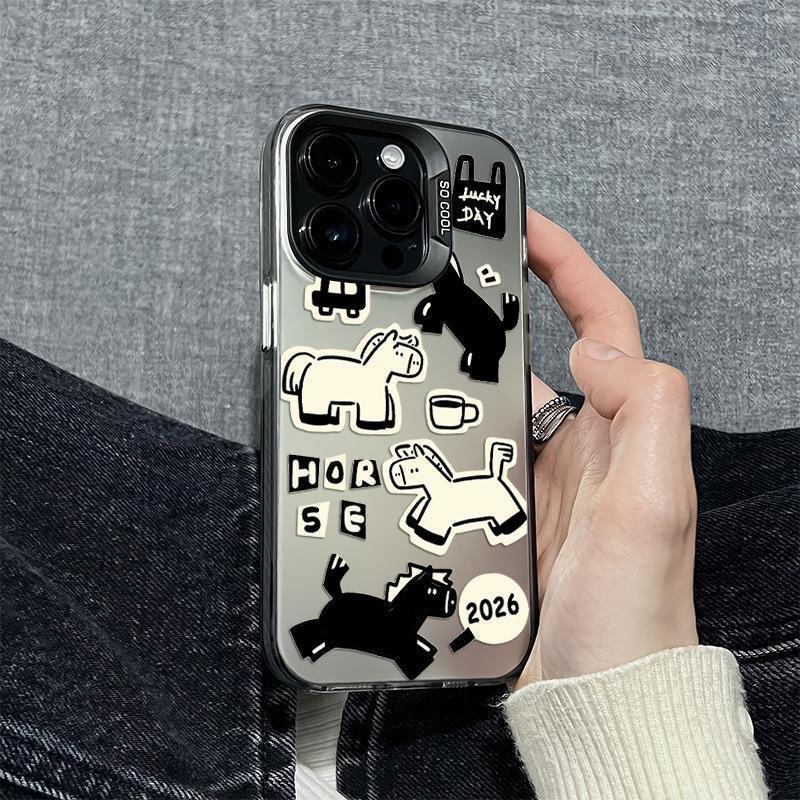 Chinese year of horse 2026 phone case for iphone 17 pro max 16 plus 15 14 13 11 silicone back cover for iphone 12 pro xr xs x 8 iPhone Air