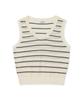 CLOVE [25Ss Clove] Stripe Sleeveless Knit (Ivory)