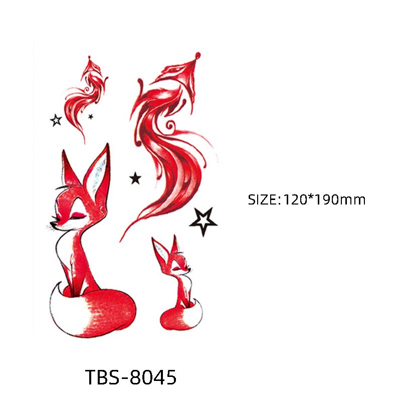 Waterproof Semi-Permanent Black & White Totem Flower Tattoo Stickers
