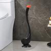 Erweiterte Reichweite Toilettenreinigung mit weichen flexiblen Borsten Ergonomischer Griff Schwanendesign Halter Kompakte Badezimmeraufbewahrung